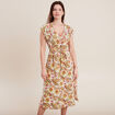 Robe chemise boutonn&eacute;e blanc femme