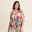 T-shirt manches courtes multicolore femme