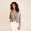 Blouse sans manches vert femme