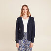 Gilet manches longues bleu marine femme