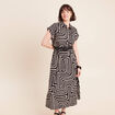 Robe avec ceinture amovible noir femme