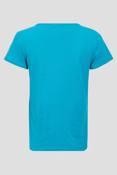 T-shirt manches courtes vert émeraude femme