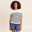 Pull col rond noir femme