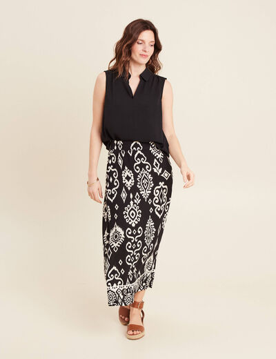 Blouse sans manches noir femme
