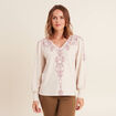T-shirt manches longues creme femme