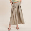 Pantalon jupe-culotte large vert clair femme