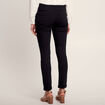 Jean ajusté taille standard 7/8ème noir femme