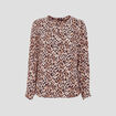 Blouse manches longues beige femme