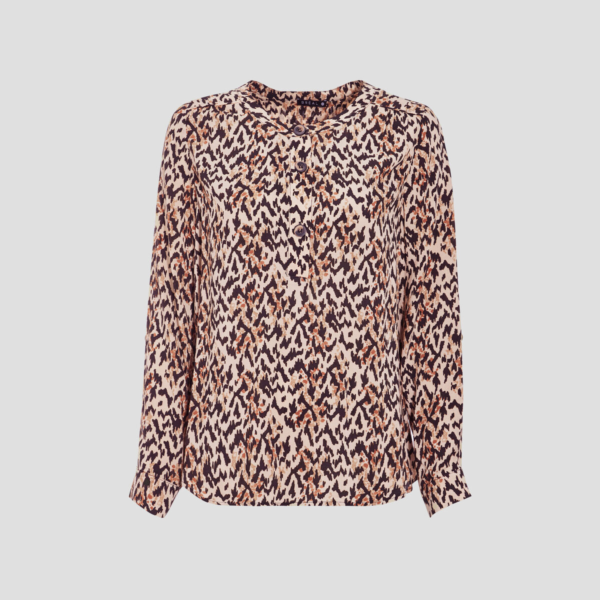 Blouse manches longues beige femme