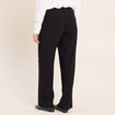 Pantalon taille haute fluide noir femme