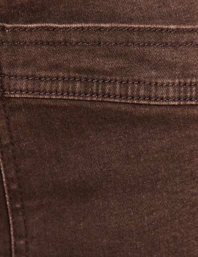 Jean large à coulisse marron foncé femme