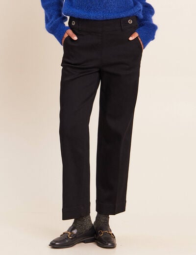 Jean large noir femme