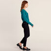 Pantalon léger taille standard 7/8ème noir femme