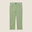 Pantacourt droit taille standard vert femme