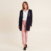 Jean ajusté 7/8ème 5 poches mauve femme