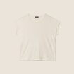 T-shirt manches courtes ecru femme