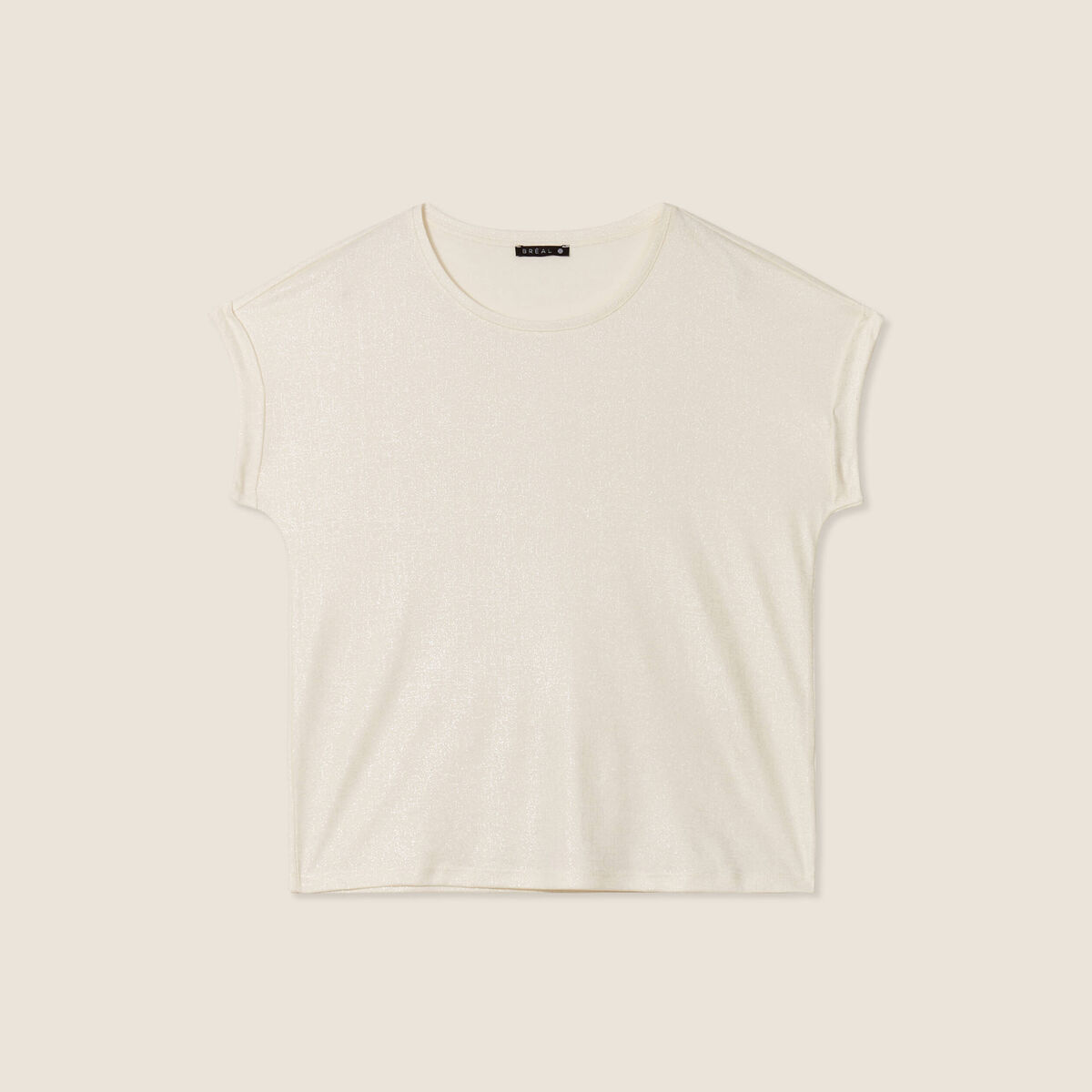 T-shirt manches courtes ecru femme