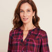 Blouse manches longues rose framboise femme