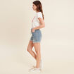 Short relax en jean denim double stone femme