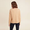 Pull manches longues beige femme