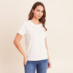 T-shirt manches courtes blanc femme