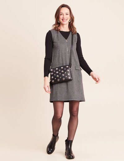 Robe chasuble gris femme