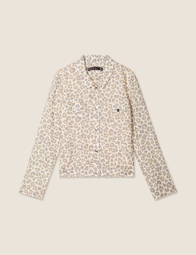 Veste boutonnée blanc femme