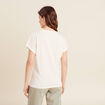 T-shirt manches courtes ecru femme