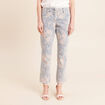 Jean coupe droite 7/8&egrave;me taille standard rose femme