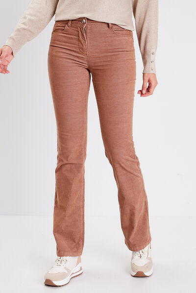 Pantalon bootcut marron femme