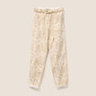 Pantalon paperbag 7/8ème beige femme