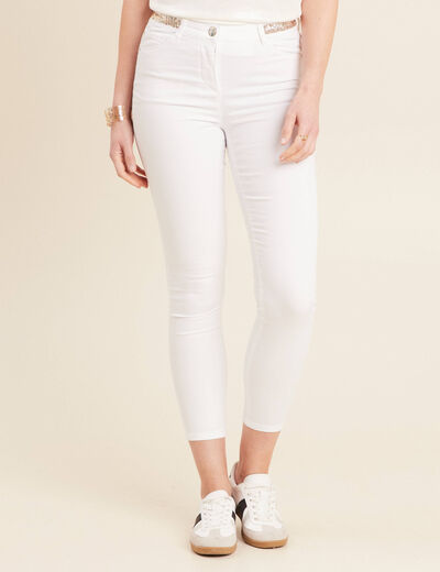 Pantalon magique Le L&eacute;ger coupe ajust&eacute;e blanc femme