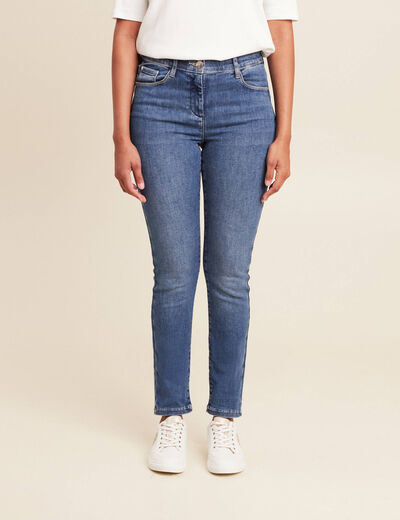 Jean magique L'Unique coupe ajust&eacute;e denim double stone femme