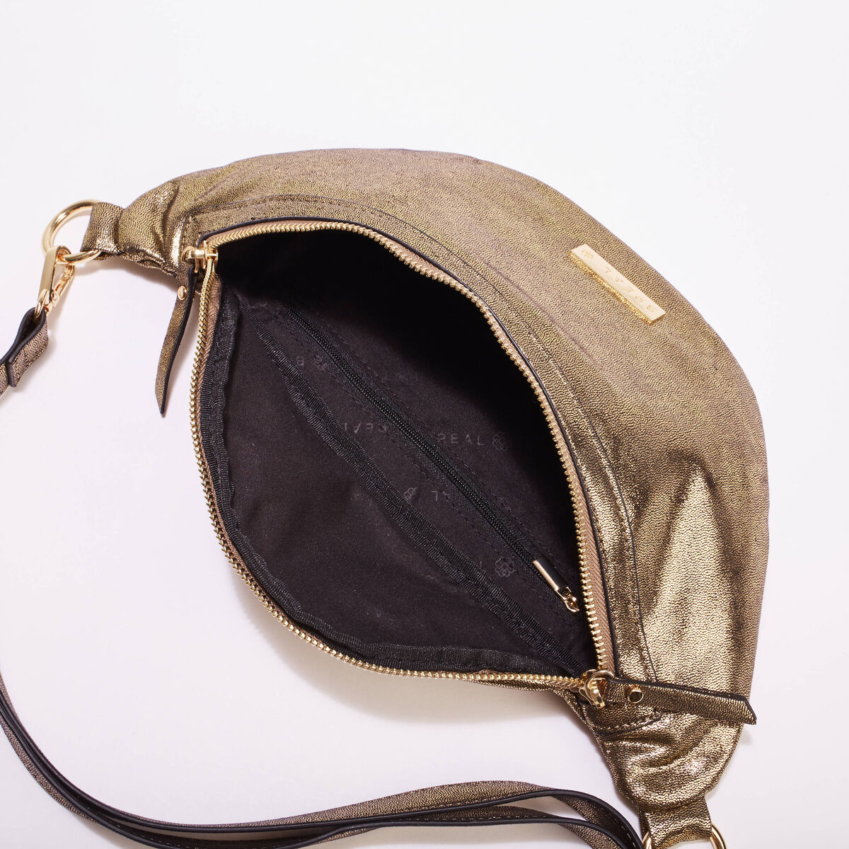 Sac banane 2 bandoulières couleur cuivre femme