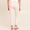 Pantalon coupe chino taille bascul&eacute;e rose poudr&eacute;e femme
