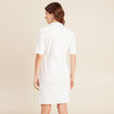 Robe droite en jean ecru femme