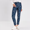 Pantalon ajusté bleu foncé femme