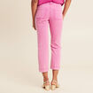 Jean droit 7/8ème rose fushia femme