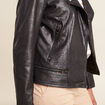Veste esprit motard zippée noir femme