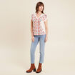 T-shirt manches courtes ecru femme