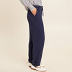 Pantalon large taille standard bleu foncé femme