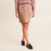 Jupe droite réversible rose femme