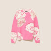 Pull col rond rose femme