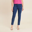 Jean ajusté cargo denim stone femme