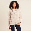Coupe-vent court zippé sable femme