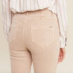 Jean bootcut taille haute denim beige femme