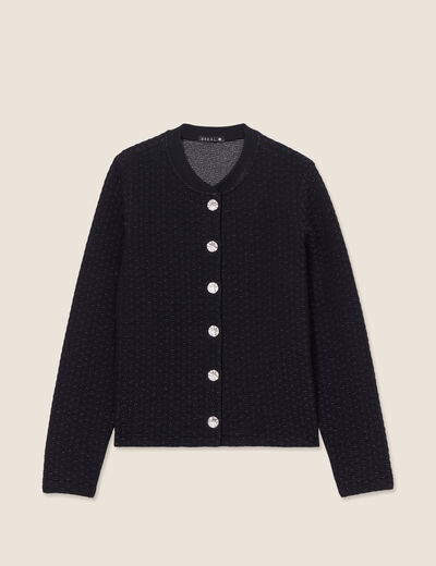 Gilet manches longues noir femme