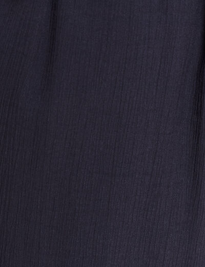 Pantalon large 7/8ème bleu foncé femme