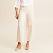 Pantalon large 7/8ème ivoire femme