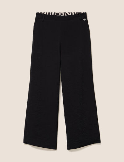 Pantalon magique Le R&eacute;versible large noir femme